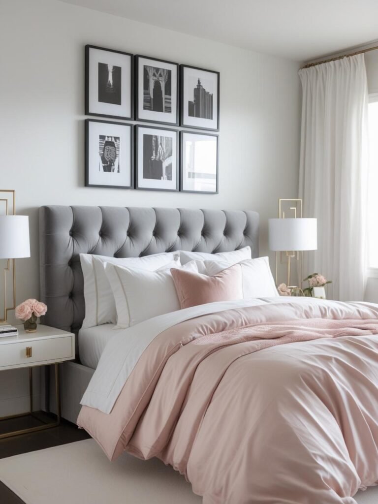 Gray Headboard Bedroom Color Schemes for Timeless Elegance