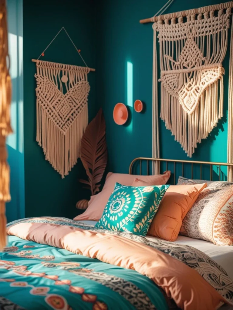 Teal and Peach: Playful and Chic