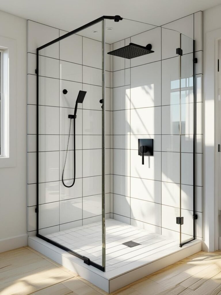 Use Frameless Glass for the Shower Area