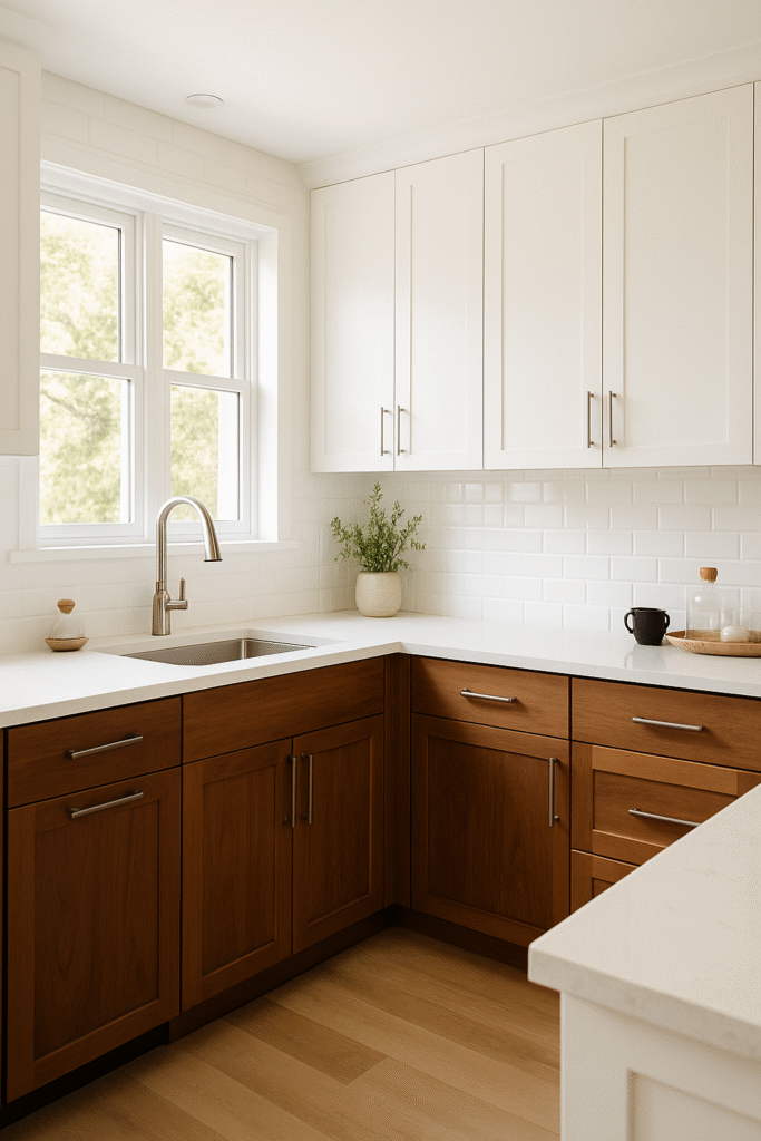 Walnut and White: The Perfect Balance