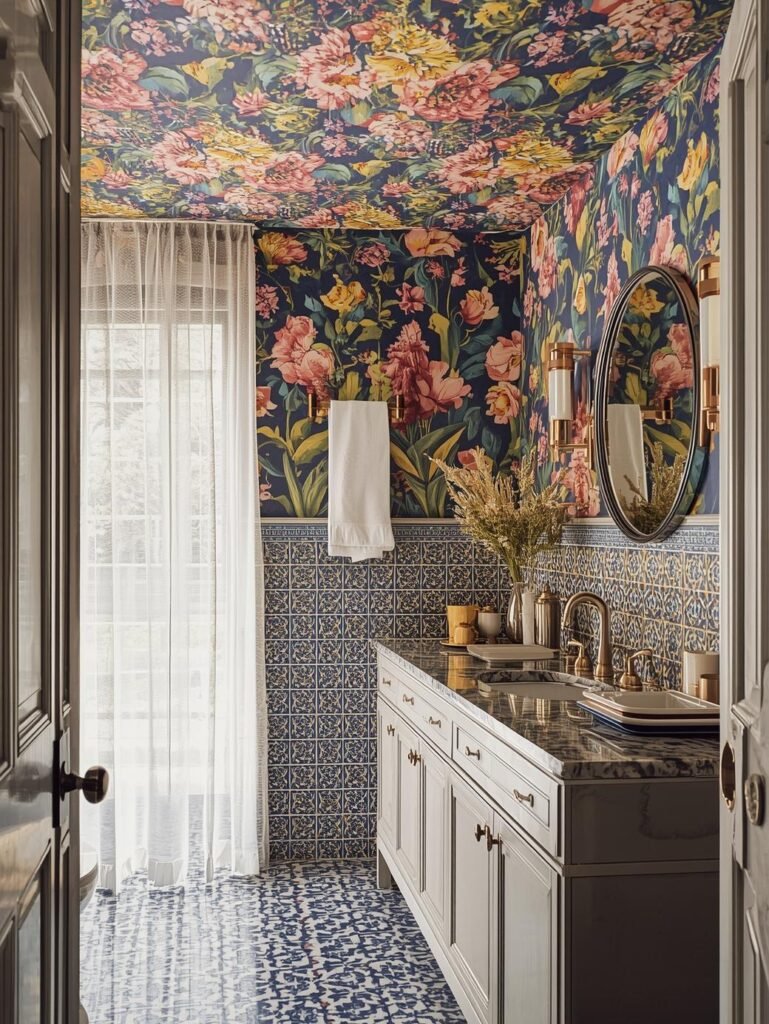 Artistic Ceilings with Wallpaper or Murals