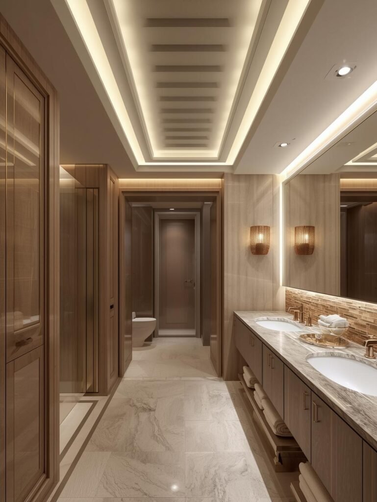 Bathroom False Ceiling Design with Gypsum or PVC