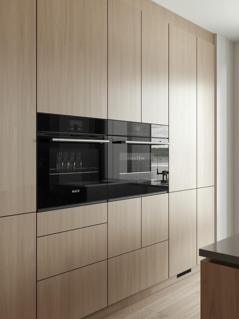 Hidden Appliances Behind Cabinet Panels