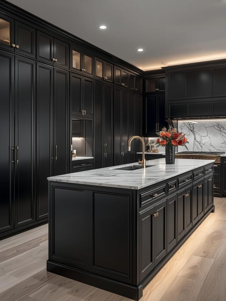 Matte Black Cabinets