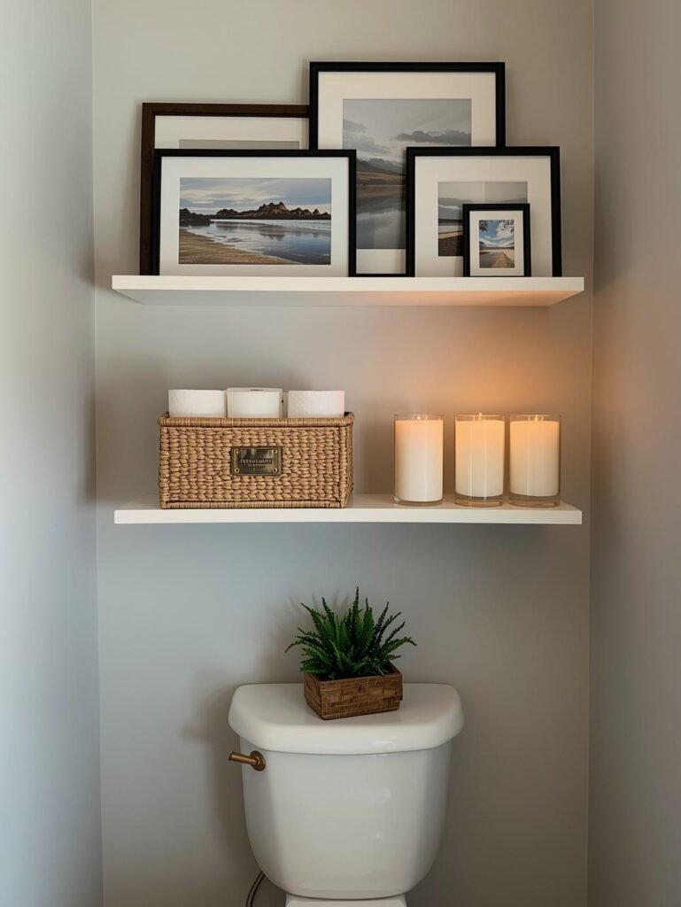 Maximize Space with Bathroom Shelf Decor Over Toilet