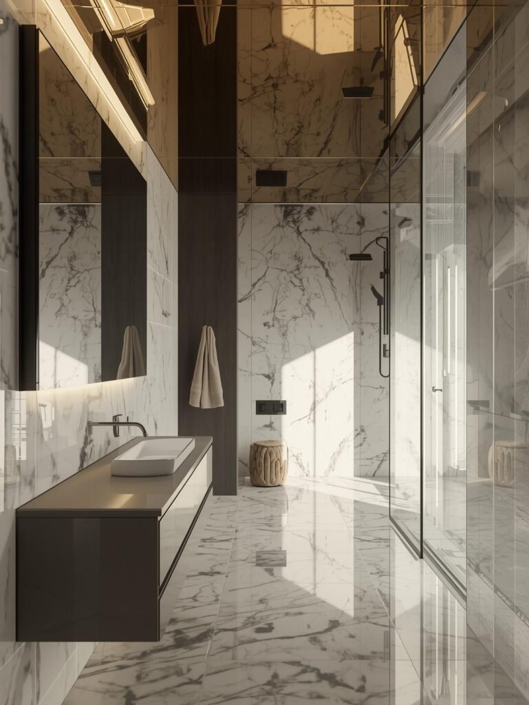 Mirrored or Glossy Ceilings